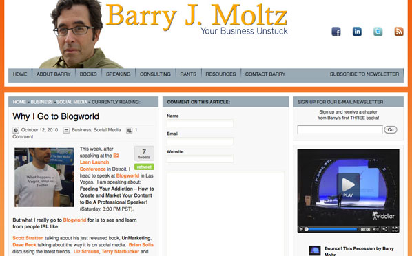 BlogWorld 2010 - Barry J. Moltz