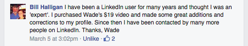 Bill Halligan testimonial