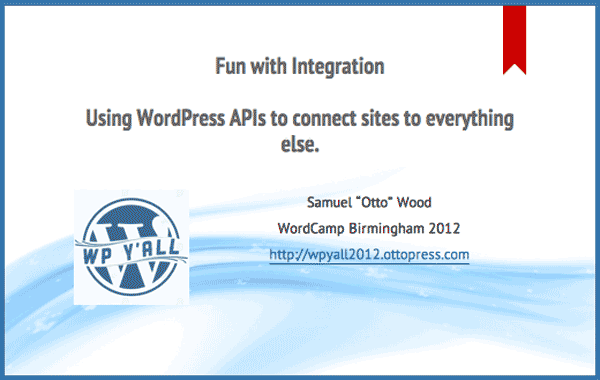 Fun with Integration, by Samuel “Otto” Wood