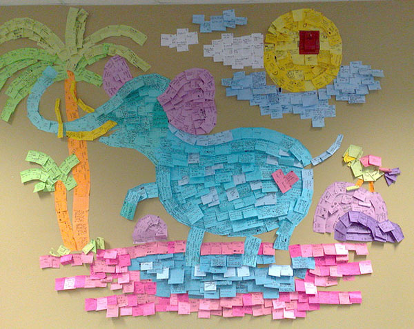 Elephant, sticky notes