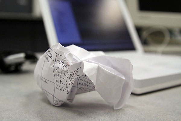 crumpled paper