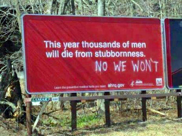 billboard PSA stubbornness