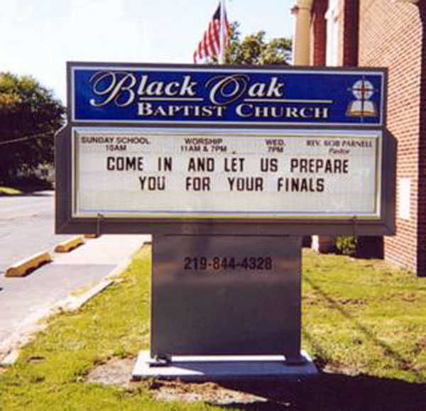 church sign